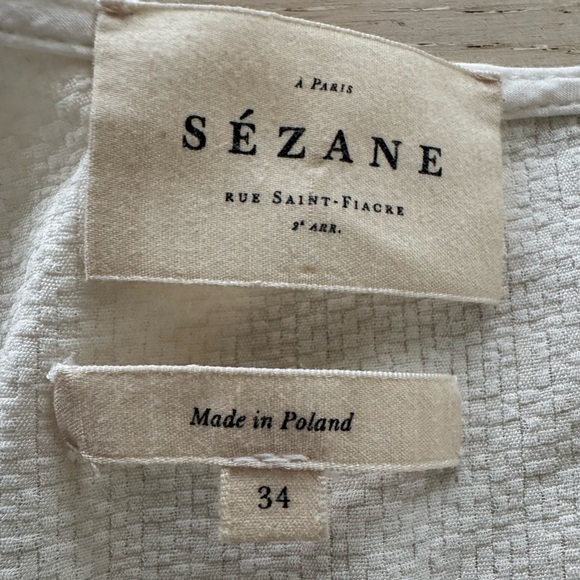 Sezane Jenny Ruffle Blouse 34 XS - Picture 8 of 9